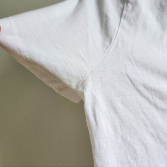 Zara Basic Tee V Neck White - Picture 4 of 5